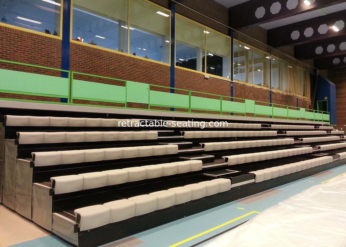 Telescopic Stadium Seating Systems Custom Color With Recessed Platform