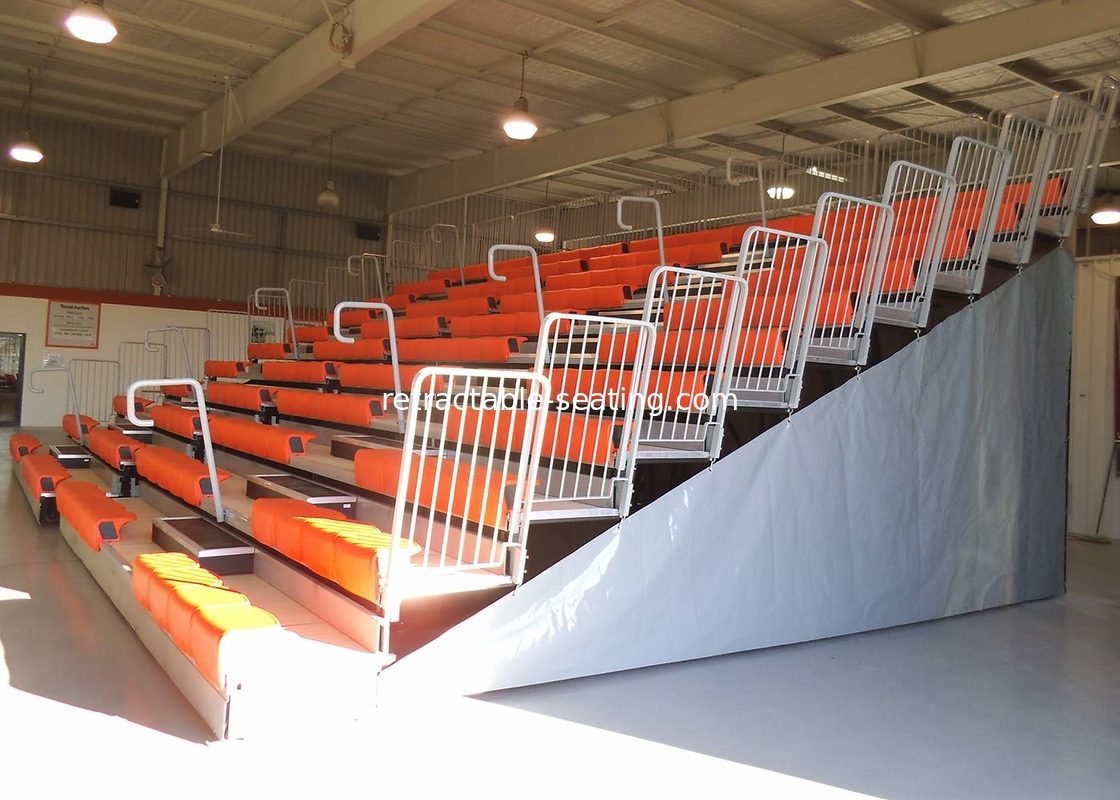 Available Color Telescopic Seating Systems Steel Frame With Powder Coating