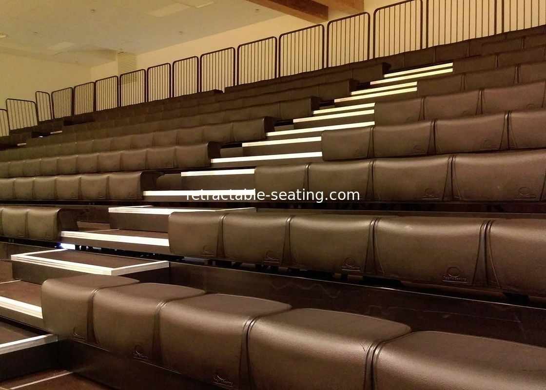 Long Lasting Durability Retractable Bleacher Seating Powder Coating For Indoor Sport Hall