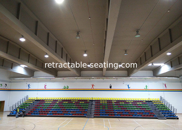 Innovative Arena Stage Seating Wall Attached Unit With Intermediate Aisle Handrails
