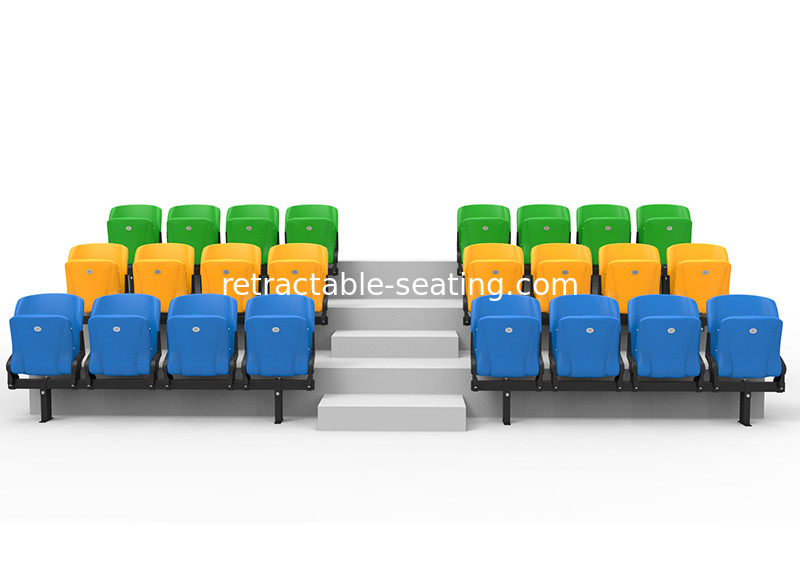 Customized Color Outdoor Stadium Seating , Fixed Theatre Seating HDPE Material