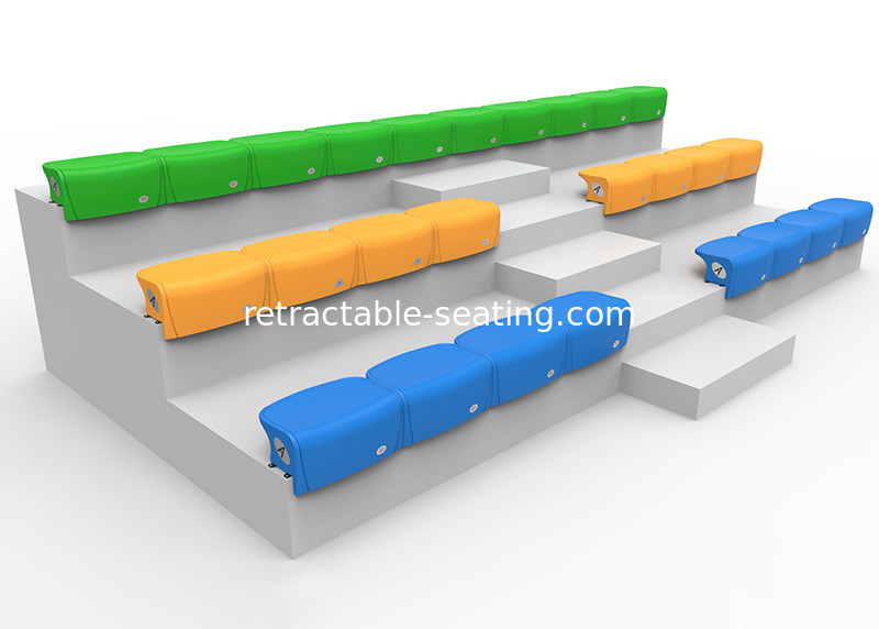 Sports Plastic Stadium Seats , Fixed Stadium Seat Stands Polymer Material For Gyms