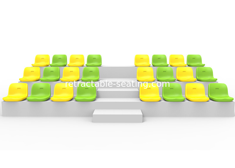 Simple Mounted Plastic Fixed Sports Stadium Seats Middle Backrest For Concrete Platform