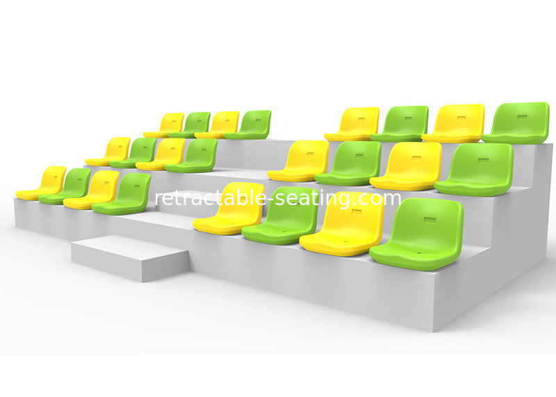 Plastic Football Fixed Stadium Seating Double Wall Backrest With Optional Color
