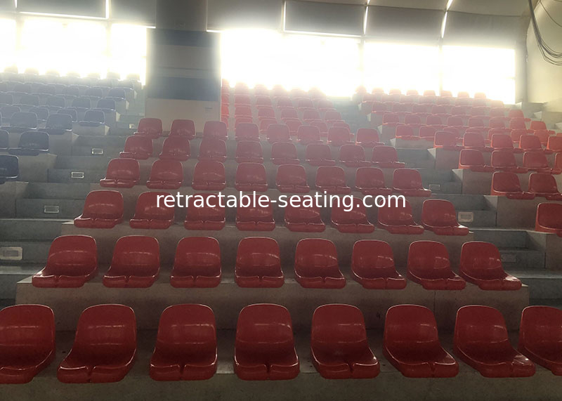 Custom Stadium Arena Stage Seating Polypropylene Material Comfortable With Back