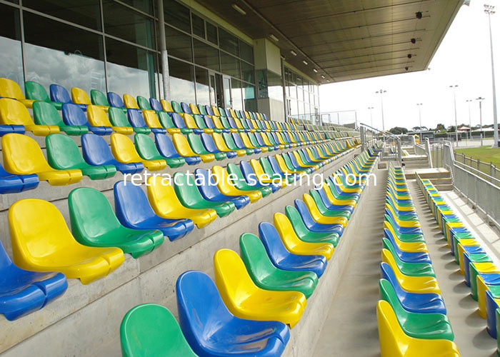 Steel Bucket Sports Stadium Seats Chair Polymer BS5852 FR Standards For Arenas