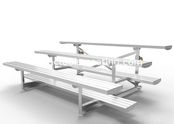 Football Portable Outdoor Aluminum Bleachers Light Weight With Aluminum Seat Planks